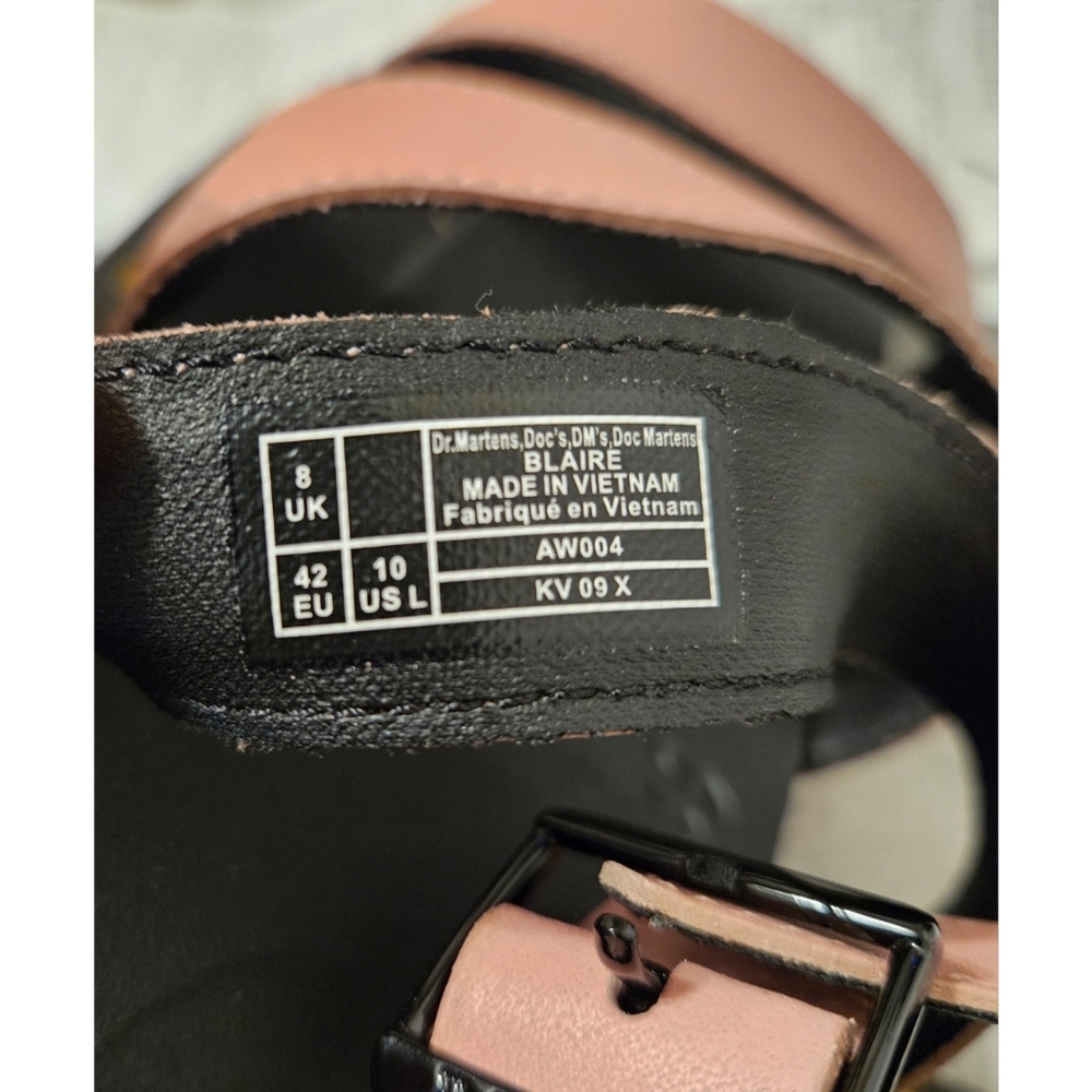 Dr. Martens Blaire Quad Platform Sandals Womens 10 Fondant Pink Strappy Chunky - Picture 13 of 16